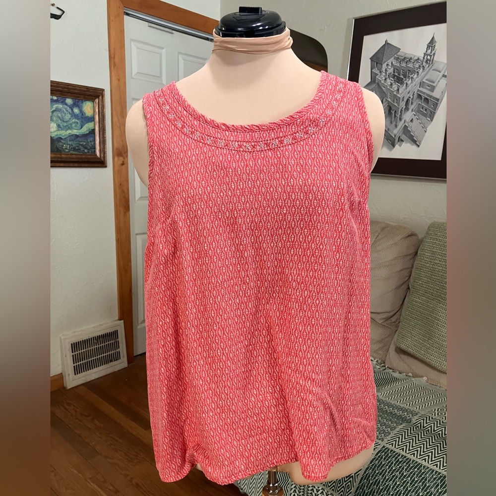 Toad&Co Red Patterned Tank Top - Picture 2 of 7